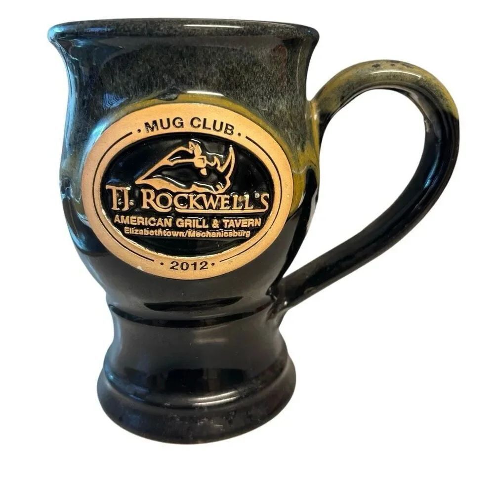 T.J. Rockwell’s American Grill & Tavern 2012 Mug Club Pottery Mug